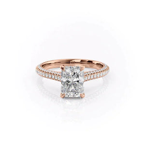 The Rachel Set With A 1 Carat Radiant Moissanite