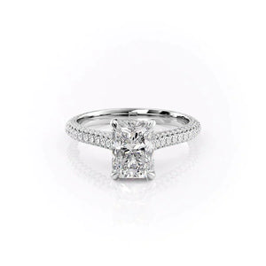 The Rachel Set With A 3 Carat Radiant Moissanite