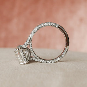 The Rachel Set With A 3 Carat Radiant Lab Diamond