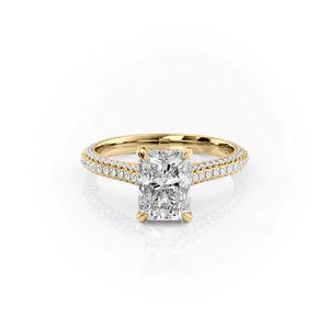 The Rachel Set With A 2 Carat Radiant Moissanite
