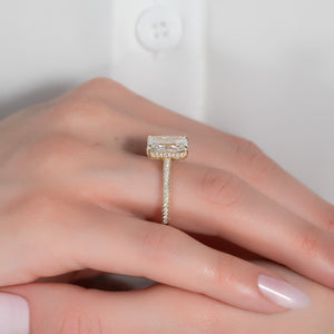 The Rachel Set With A 2 Carat Radiant Lab Diamond