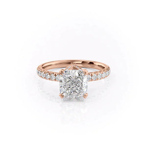 The Sofia Set With A 2 Carat Cushion Lab Diamond