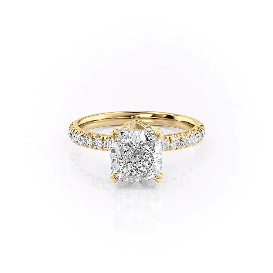 The Sofia Set With A 1.5 Carat Cushion Lab Diamond