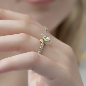 The Sofia Set With A 1.5 Carat Cushion Lab Diamond