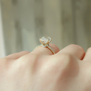 The Sofia Set With A 2 Carat Elongated Cushion Lab Diamond