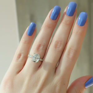 The Sofia Set With A 2 Carat Elongated Cushion Lab Diamond