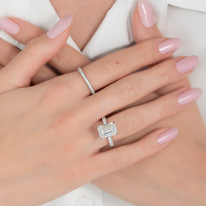 The Sofia Set With A 2 Carat Emerald Lab Diamond