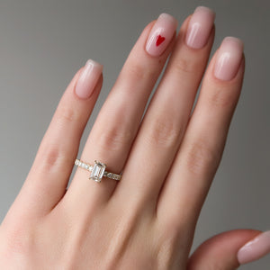 The Sofia Set With A 3 Carat Emerald Lab Diamond