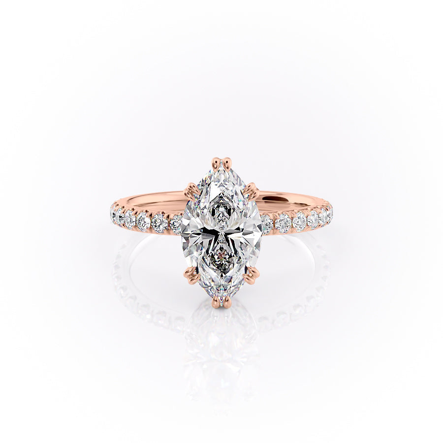 The Sofia Set With A 2 Carat Marquise Lab Diamond