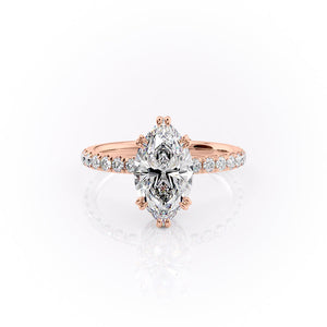 The Sofia Set With A 3 Carat Marquise Lab Diamond