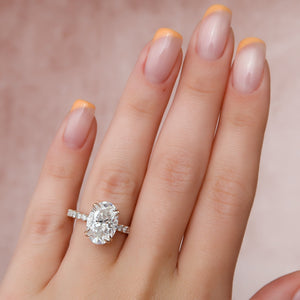 The Sofia Set With A 1.5 Carat Oval Lab Diamond