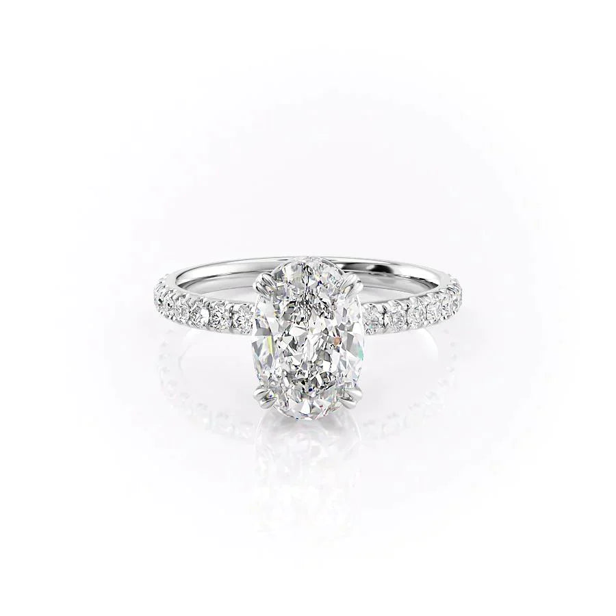 The Sofia Set With A 1 Carat Oval Lab Diamond