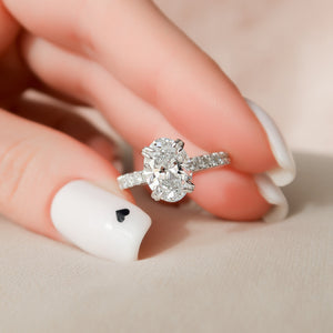 The Sofia Set With A 1.5 Carat Oval Lab Diamond