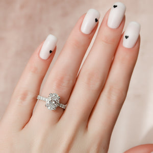 The Sofia Set With A 1.5 Carat Oval Lab Diamond
