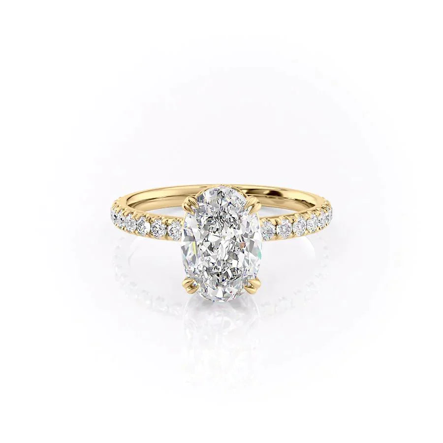 The Sofia Set With A 1 Carat Oval Lab Diamond