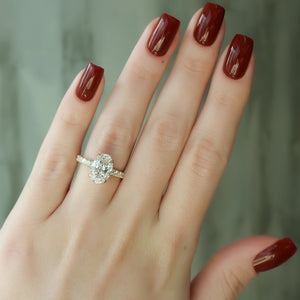 The Sofia Set With A 1.5 Carat Oval Lab Diamond