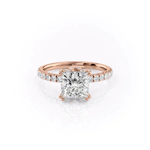 The Sofia Set With A 2.5 Carat Princess Lab Diamond