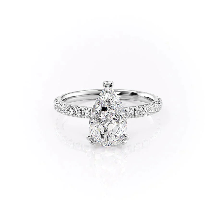 The Sofia Set With A 2.5 Carat Pear Lab Diamond