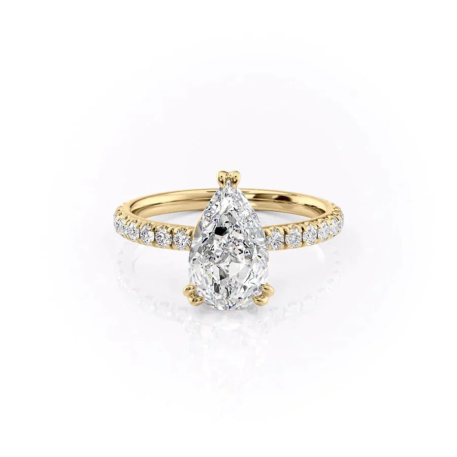 The Sofia Set With A 1 Carat Pear Lab Diamond