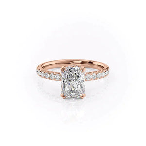 The Sofia Set With A 1.5 Carat Radiant Lab Diamond