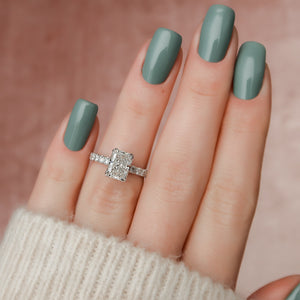 The Sofia Set With A 1.5 Carat Radiant Lab Diamond