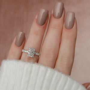 The Sofia Set With A 1.5 Carat Radiant Lab Diamond