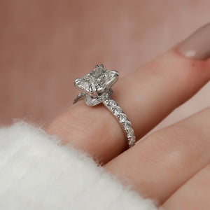 The Sofia Set With A 1.5 Carat Radiant Lab Diamond