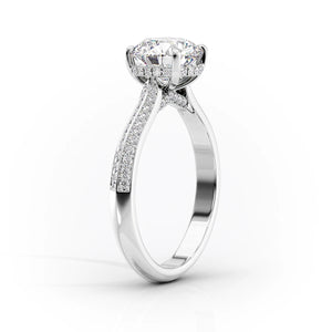 The Kayla Set With A 3 Carat Cushion Lab Diamond
