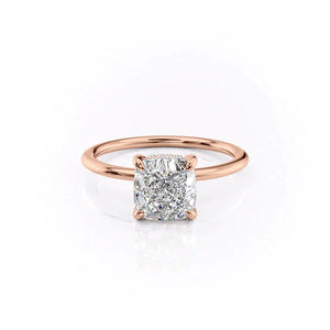 The Kamellie Set With A 3.5 Carat Cushion Moissanite