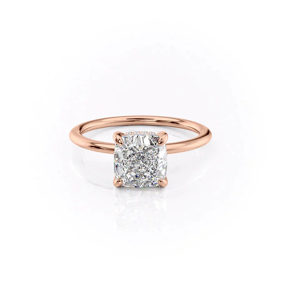 The Kamellie Set With A 2.5 Carat Cushion Lab Diamond