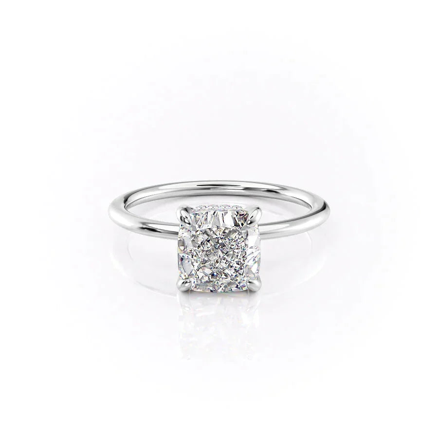 The Kamellie Set With A Cushion Moissanite