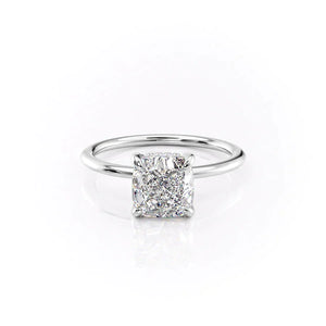 The Kamellie Set With A Cushion Moissanite