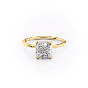 The Kamellie Set With A 2.5 Carat Cushion Moissanite