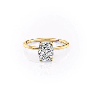 The Kamellie Set With A 1.5 Carat Elongated Cushion Lab Diamond