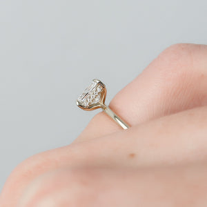 The Kamellie Set With A 4.5 Carat Elongated Cushion Moissanite