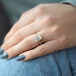 The Kamellie Set With A 2 Carat Emerald Lab Diamond