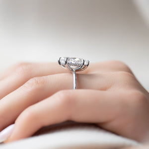 The Kamellie Set With A 2 Carat Marquise Lab Diamond