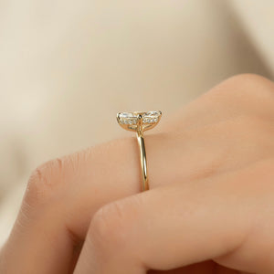 The Kamellie Set With A 2 Carat Marquise Lab Diamond