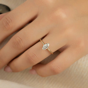 The Kamellie Set With A 2 Carat Marquise Lab Diamond