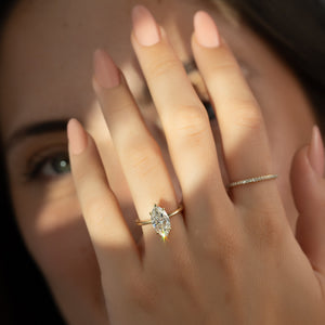 The Kamellie Set With A 2 Carat Marquise Lab Diamond