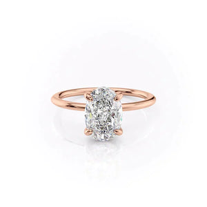 The Kamellie Set With A 2.5 Carat Oval Moissanite