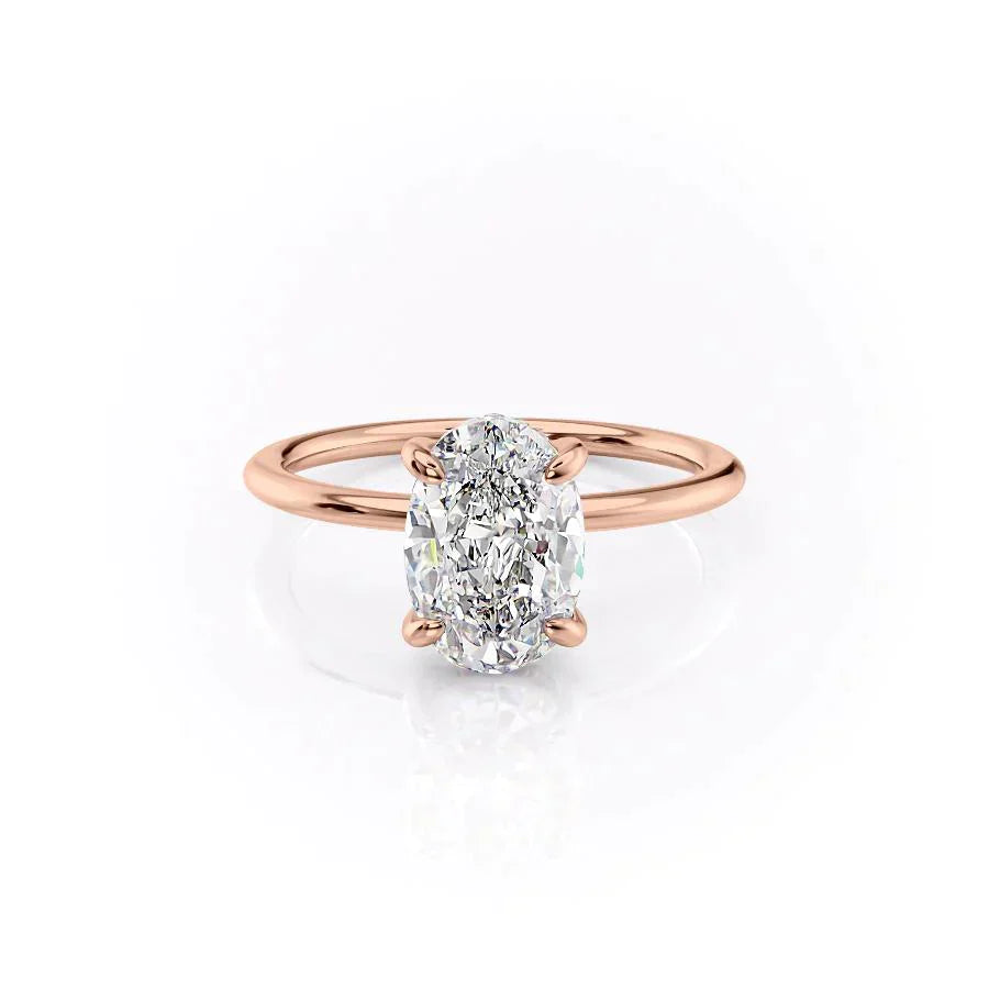 The Kamellie Set With A 3.5 Carat Oval Moissanite