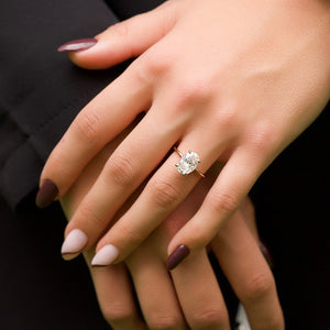 The Kamellie Set With A 2 Carat Oval Lab Diamond