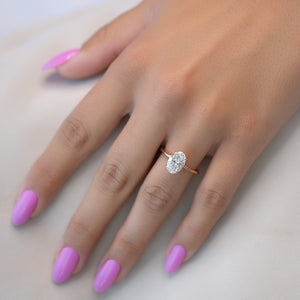 The Kamellie Set With A 2 Carat Oval Lab Diamond
