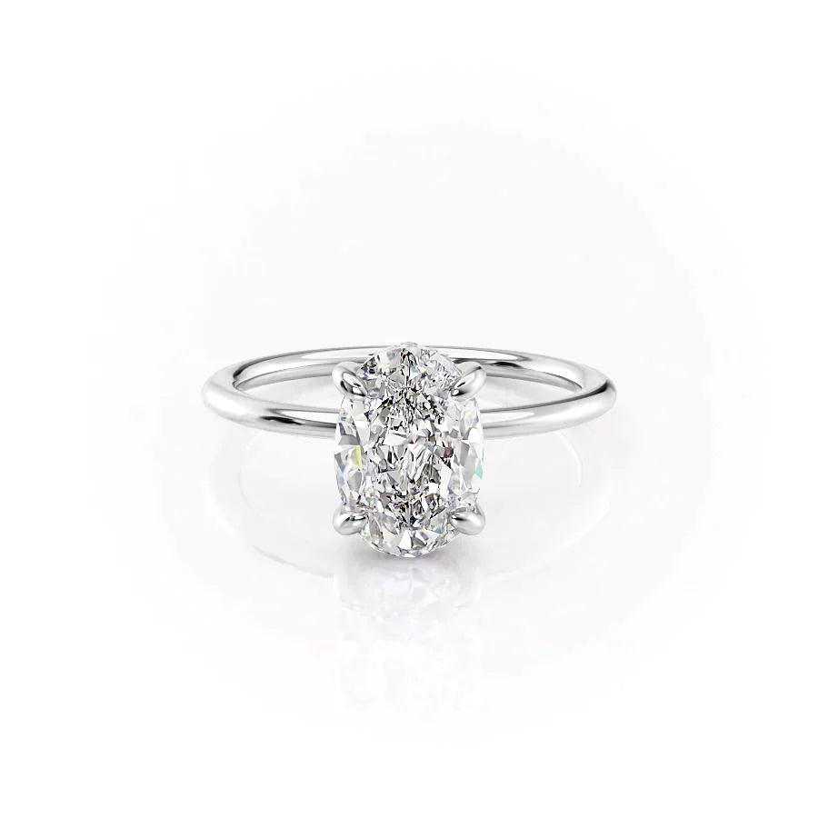 The Kamellie Set With A Oval Moissanite