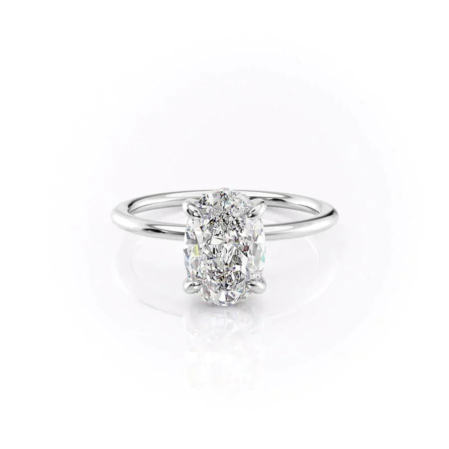 The Kamellie Set With A 2.5 Carat Oval Moissanite