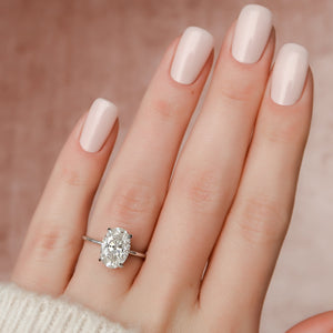 The Kamellie Set With A 2 Carat Oval Lab Diamond