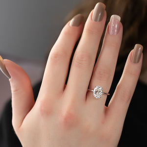 The Kamellie Set With A 2 Carat Oval Lab Diamond