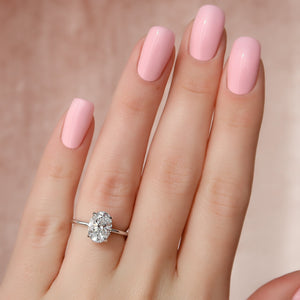 The Kamellie Set With A 2 Carat Oval Lab Diamond