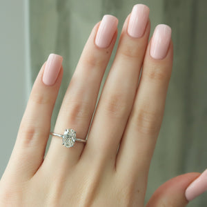 The Kamellie Set With A 2 Carat Oval Lab Diamond